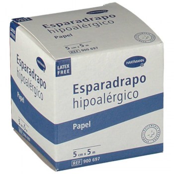 esparadrapo hipoalergico papel 5 cm x 5 m